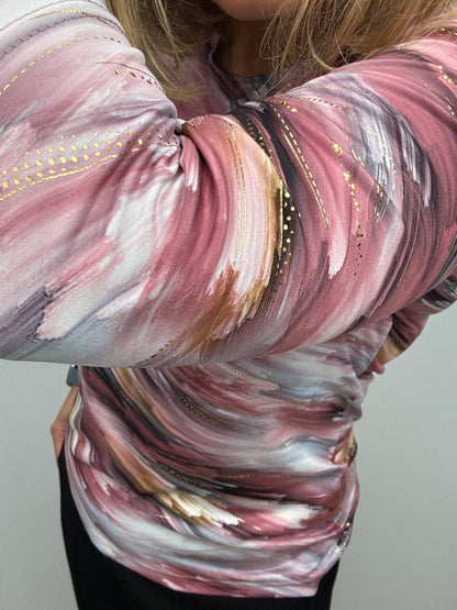 WENDY peachy feeling style top 3/4 sleeves