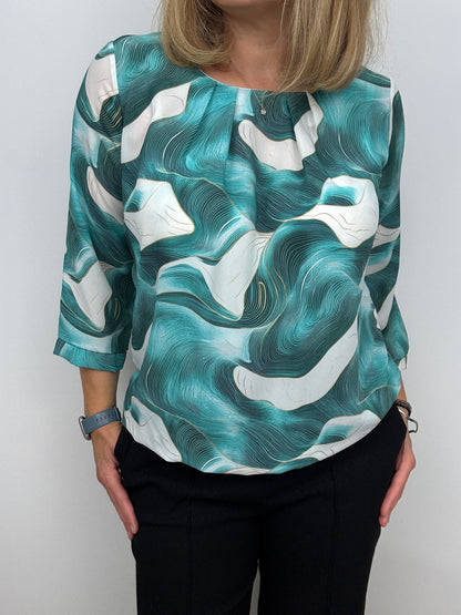 EVELYN top with gently elasticated hem