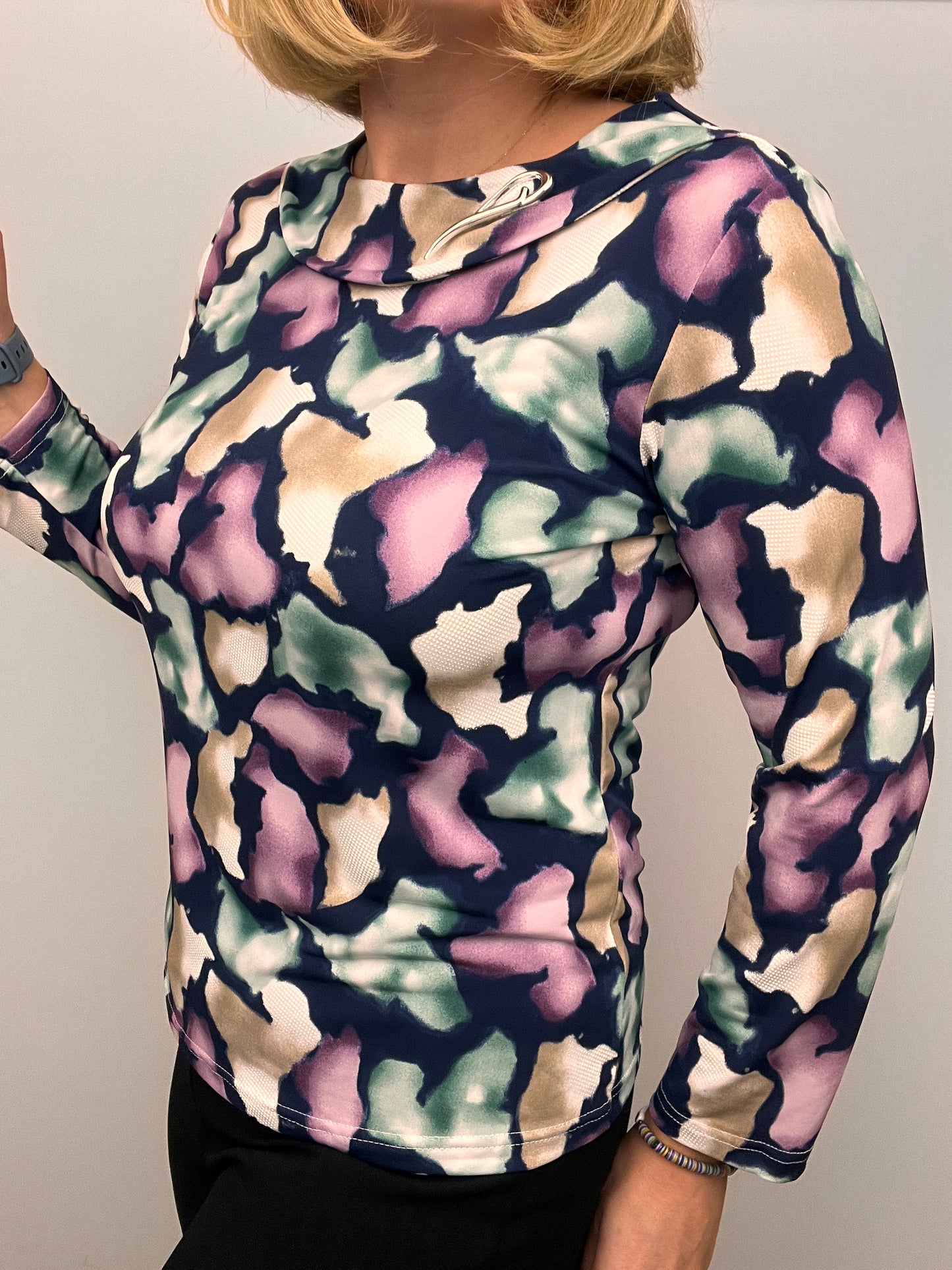 HARMONY Top with flat cowl neck