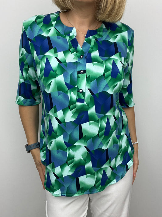 HARPER stand-up collar blouse - sizes 16-26