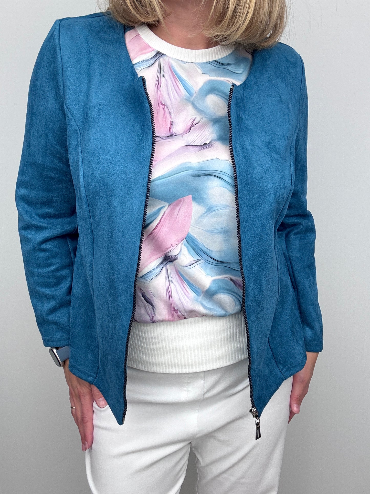 Teal Suedette jacket