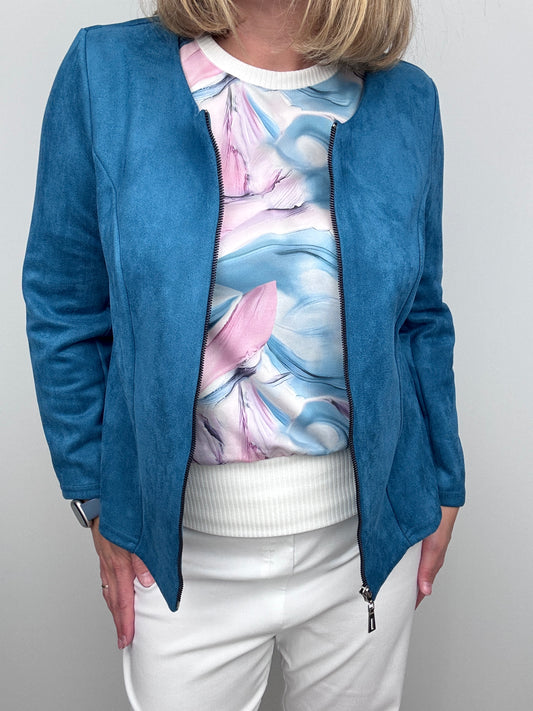 Teal Suedette jacket