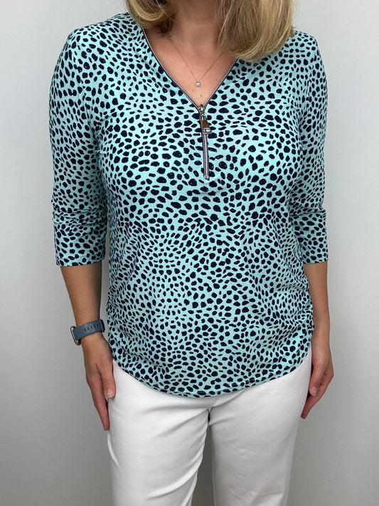 BONNIE 3/4 sleeve zip top