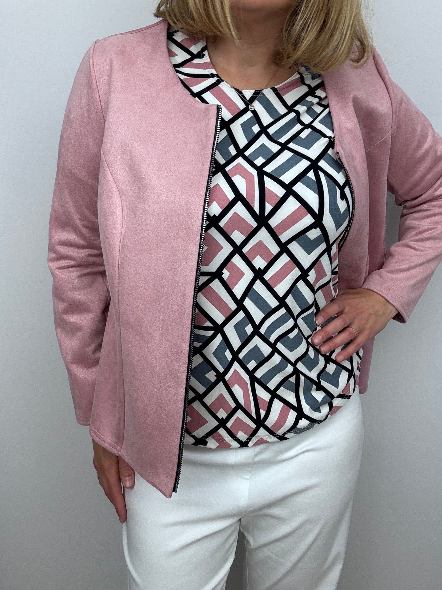 JANE peachy feeling style top 3/4 sleeves