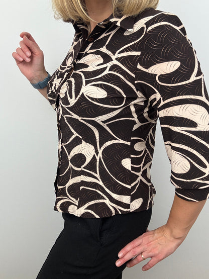BETH brown button down blouse