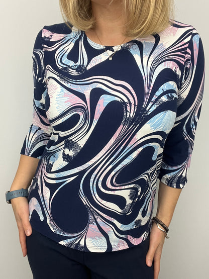 JACKIE peachy feeling style top 3/4 sleeves