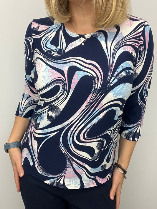 JACKIE peachy feeling style top 3/4 sleeves