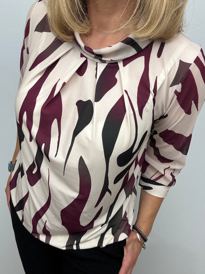 BAILEY high neck top with gently elasticated hem