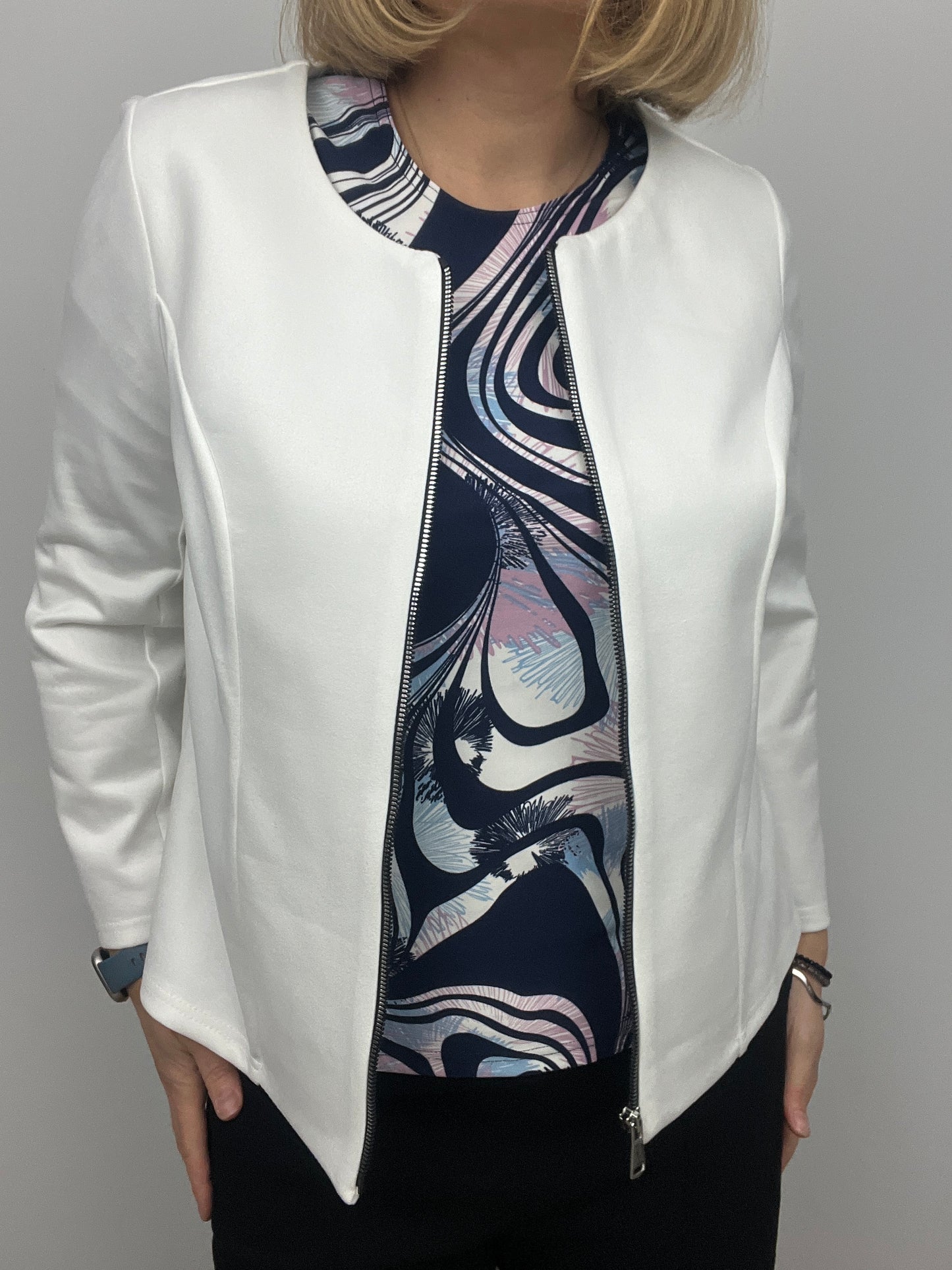 Suedette jacket cream