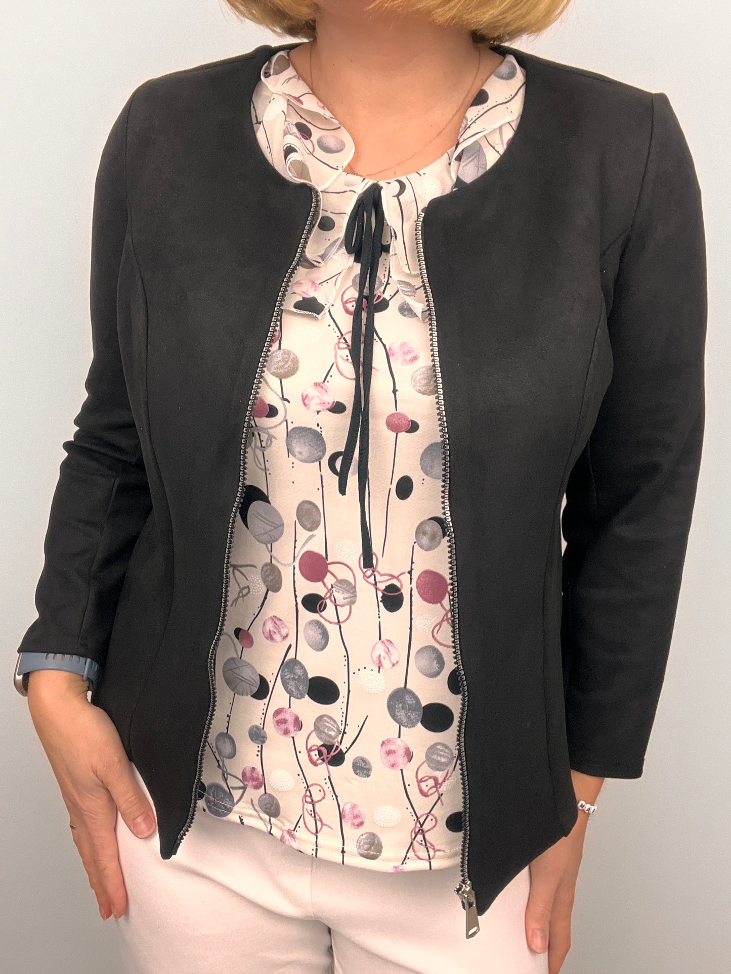 Faux Suede jacket black