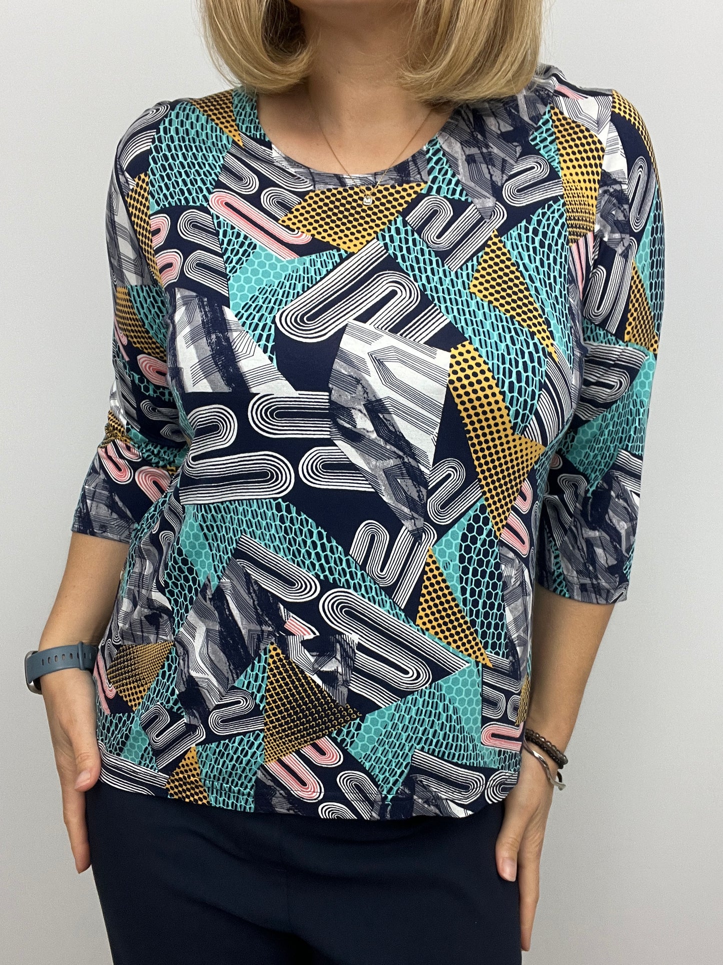 MARGARET cotton feel style top 3/4 sleeves