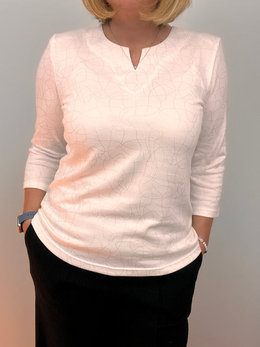 GERALDINE top with golden thread