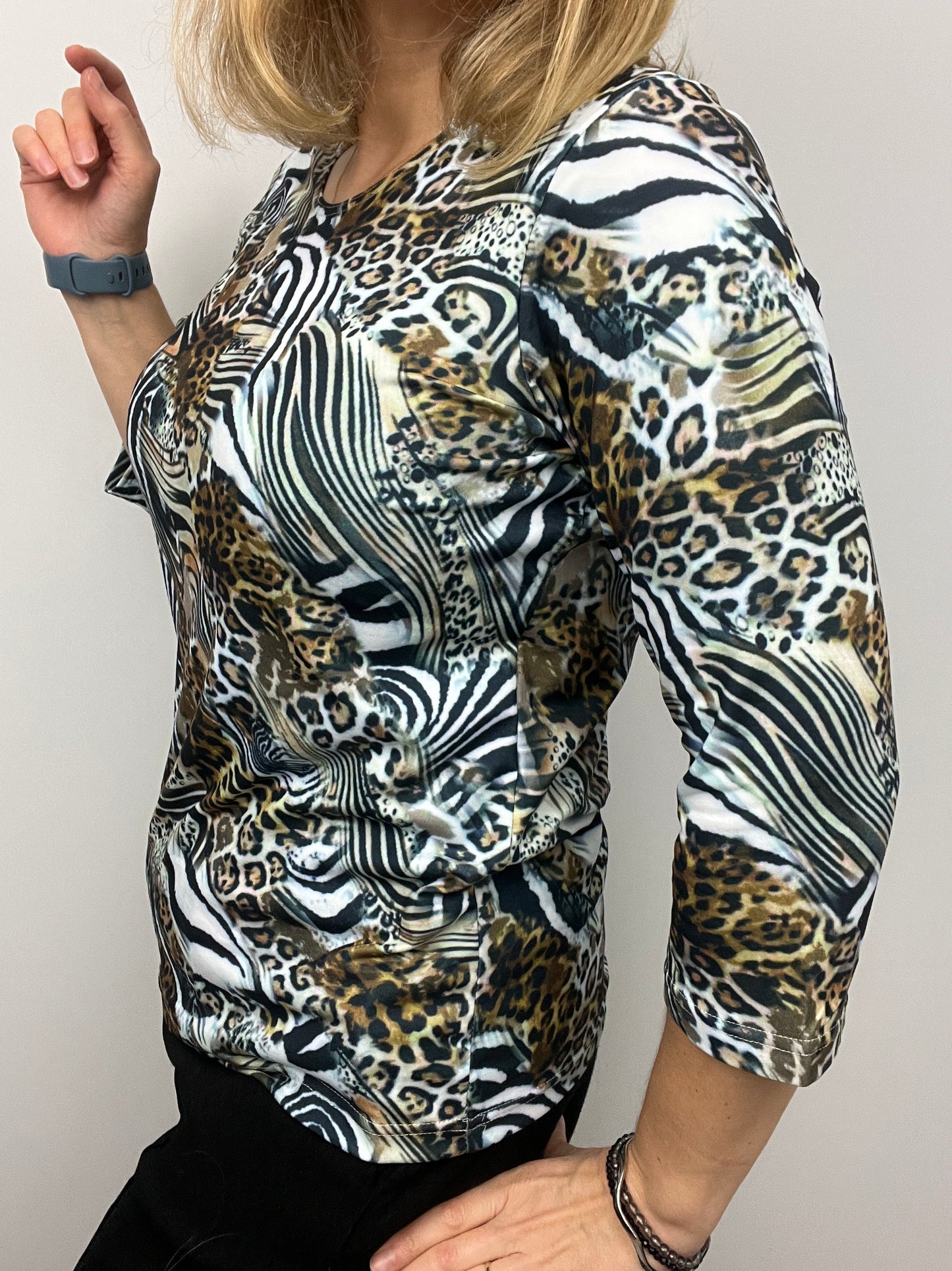 IRENE peachy feeling style top 3/4 sleeves