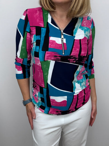 ORLA 3/4 sleeve zip top