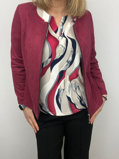 Rich Berry Suedette jacket