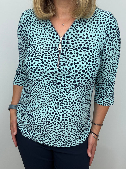 BONNIE 3/4 sleeve zip top
