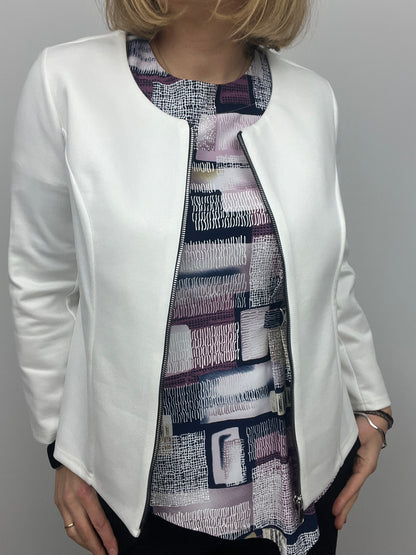 Suedette jacket cream