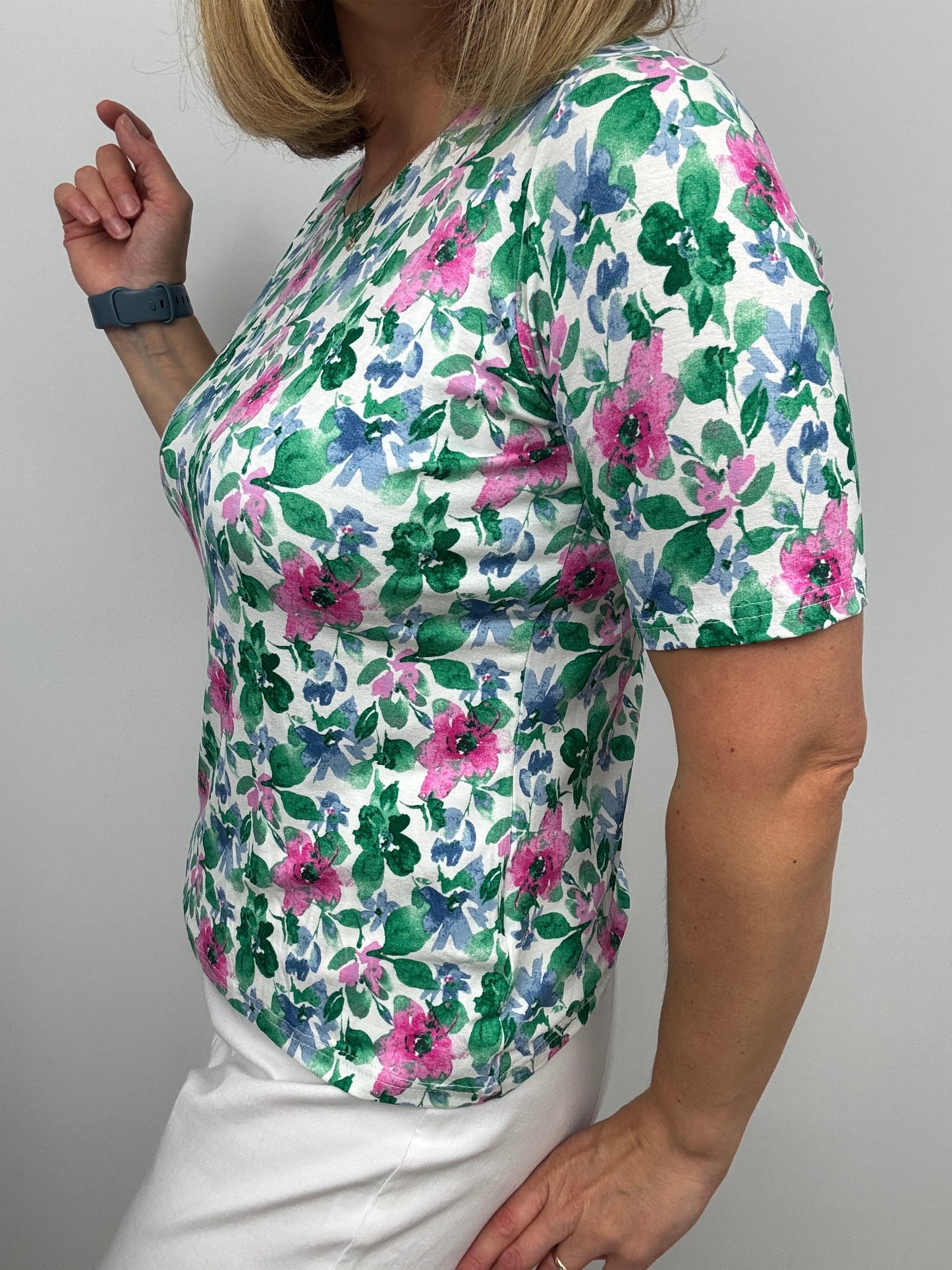 LIBBY cotton feel style top short sleeve