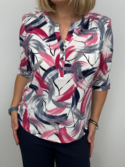 SIOBHAN top with 3 buttons