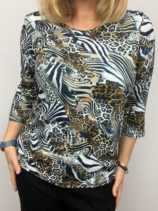 IRENE peachy feeling style top 3/4 sleeves