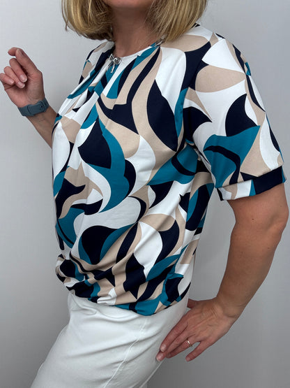 EUNICE top with gently elasticated hem