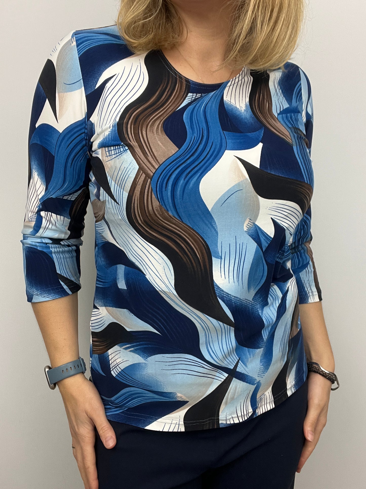 ERICA peachy feeling style top 3/4 sleeves