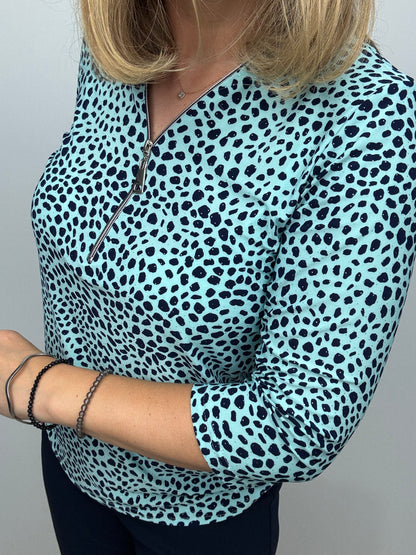BONNIE 3/4 sleeve zip top