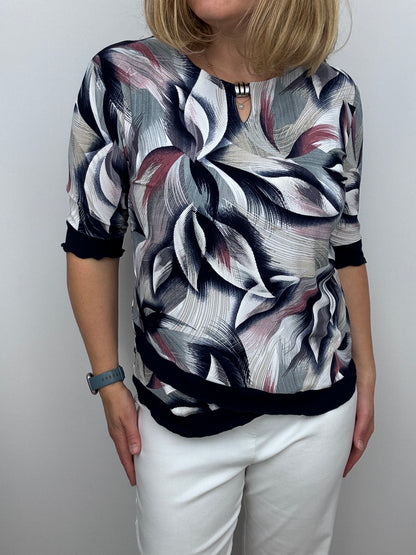 DANIELLE keyhole neckline top