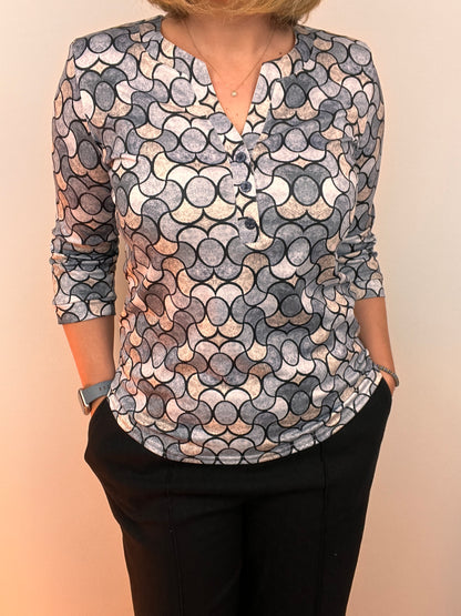 SHEILA top with 3 buttons
