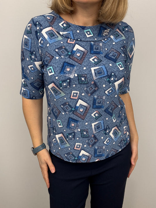 JOY Top with flat cowl neck