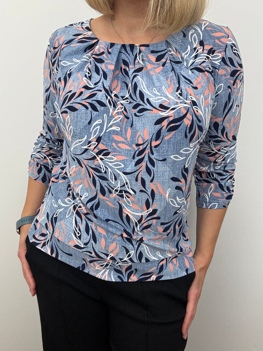 SHARON relaxed fit top with wide band hem