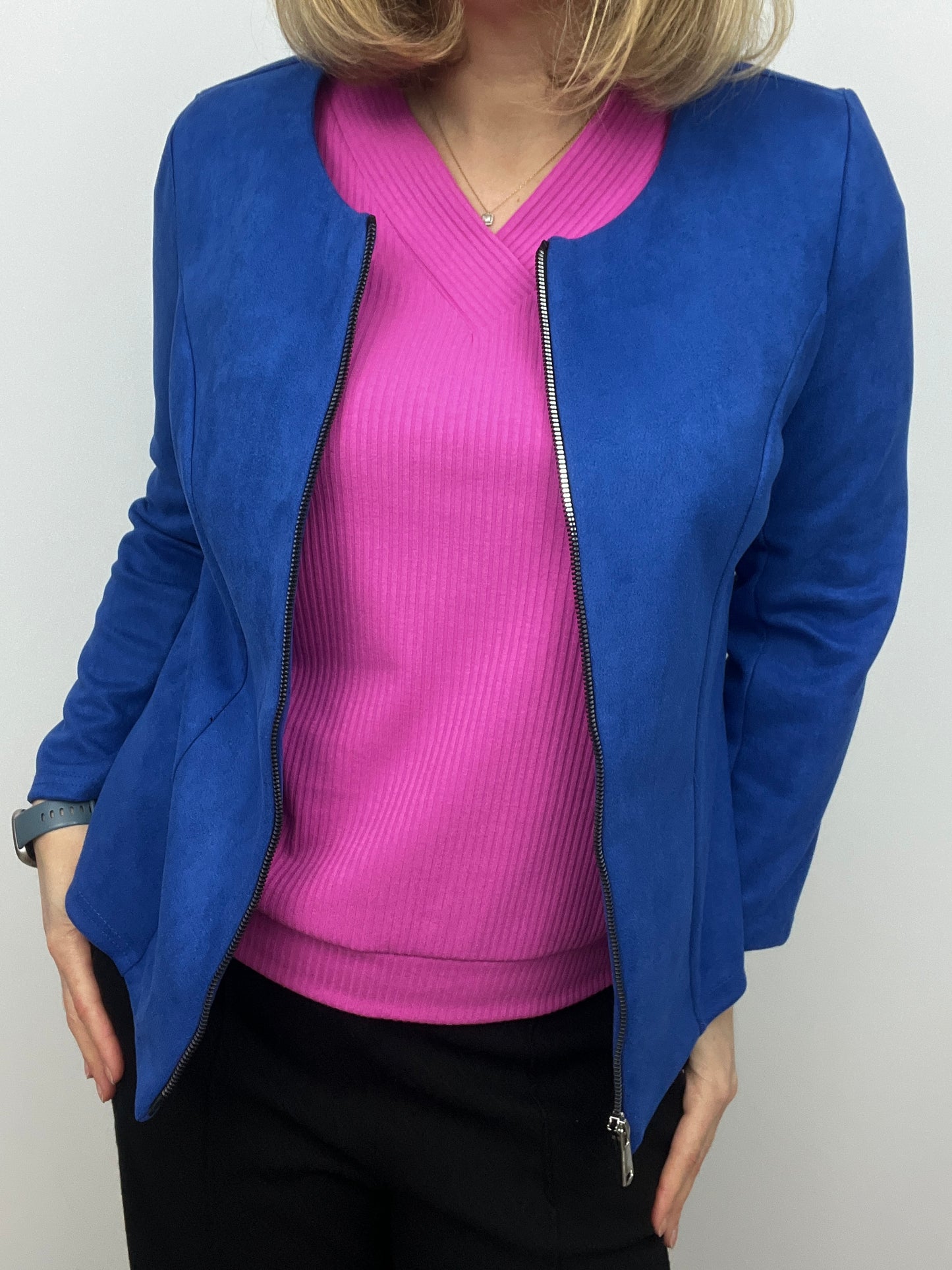 Royal Blue Suedette jacket