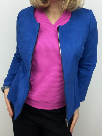 Royal Blue Suedette jacket