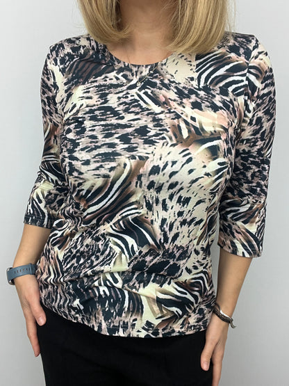 TIFFANY peachy feeling style top 3/4 sleeves