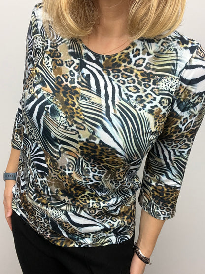 IRENE peachy feeling style top 3/4 sleeves