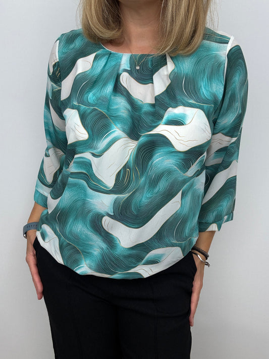 EVELYN top with gently elasticated hem
