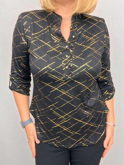 JILL stand-up collar party top