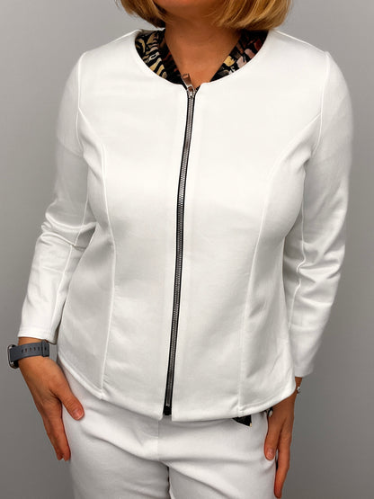 Suedette jacket cream