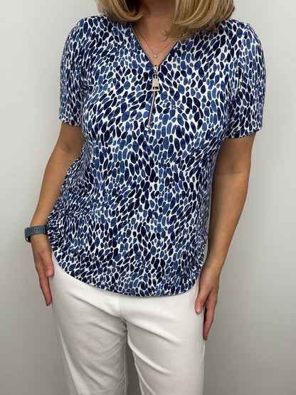 ASTRA short sleeve zip top