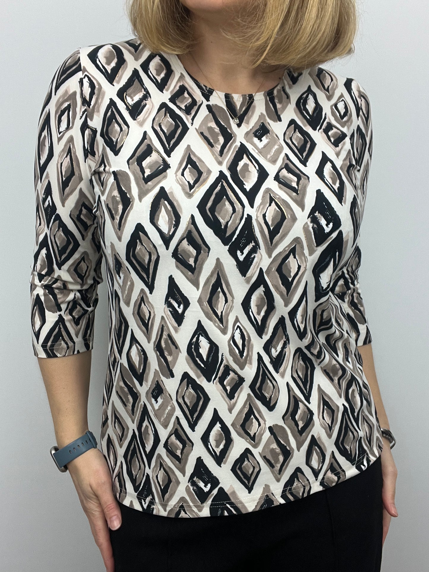 IRIS peachy feeling style top 3/4 sleeves