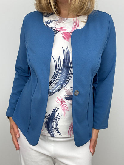 SYDNEY short sleeve top with flat cowl neck