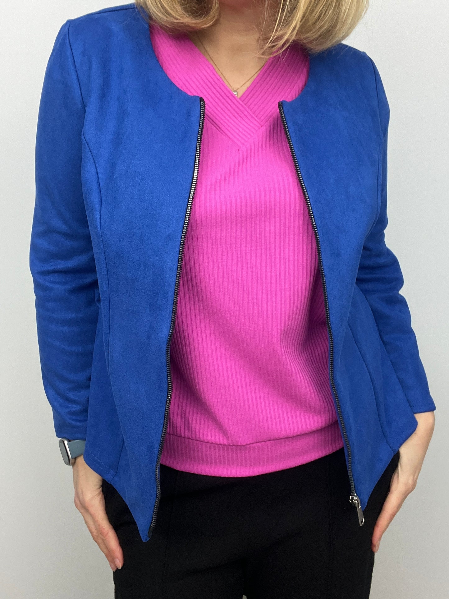Royal Blue Suedette jacket
