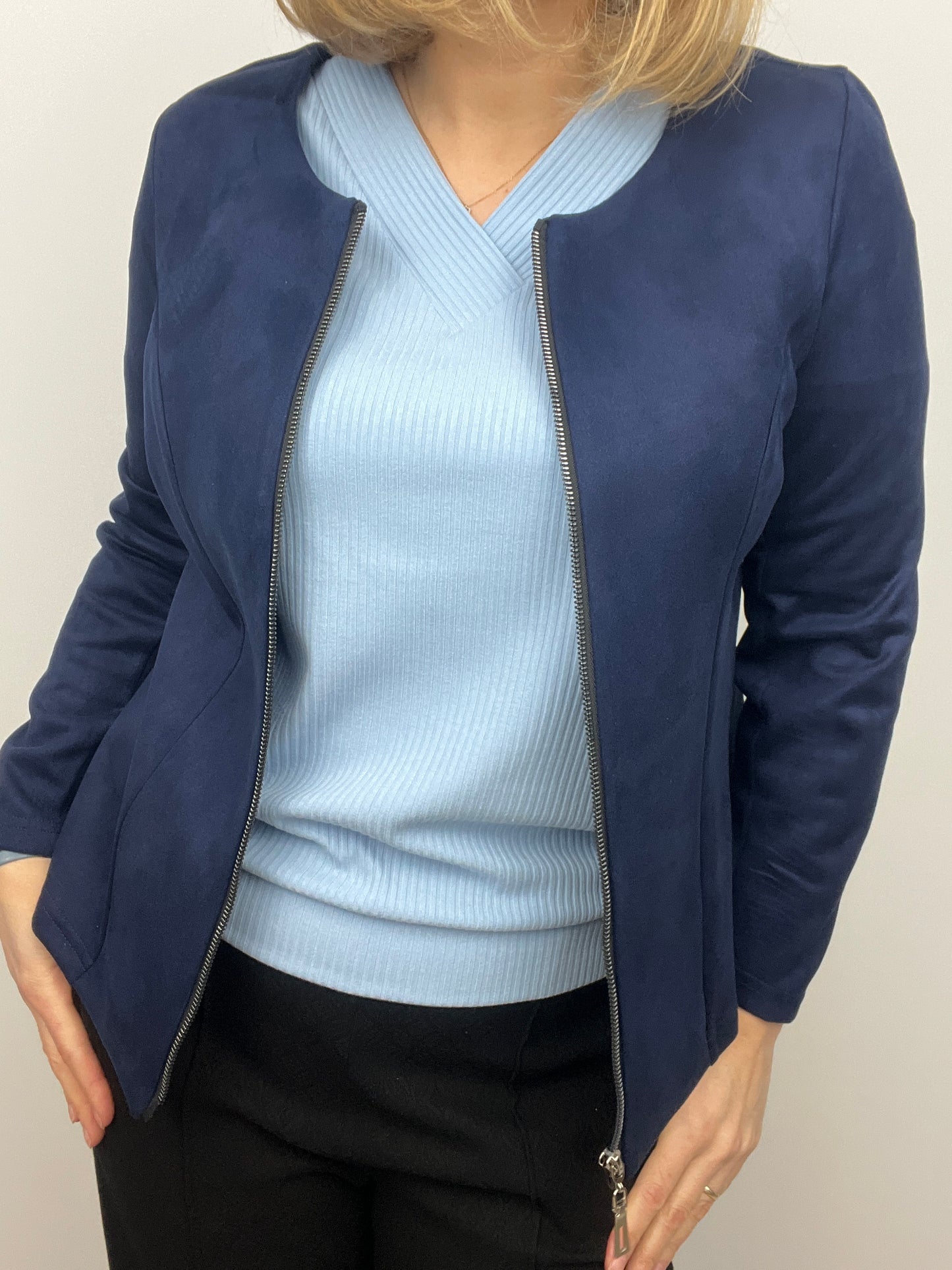 Navy Suedette jacket