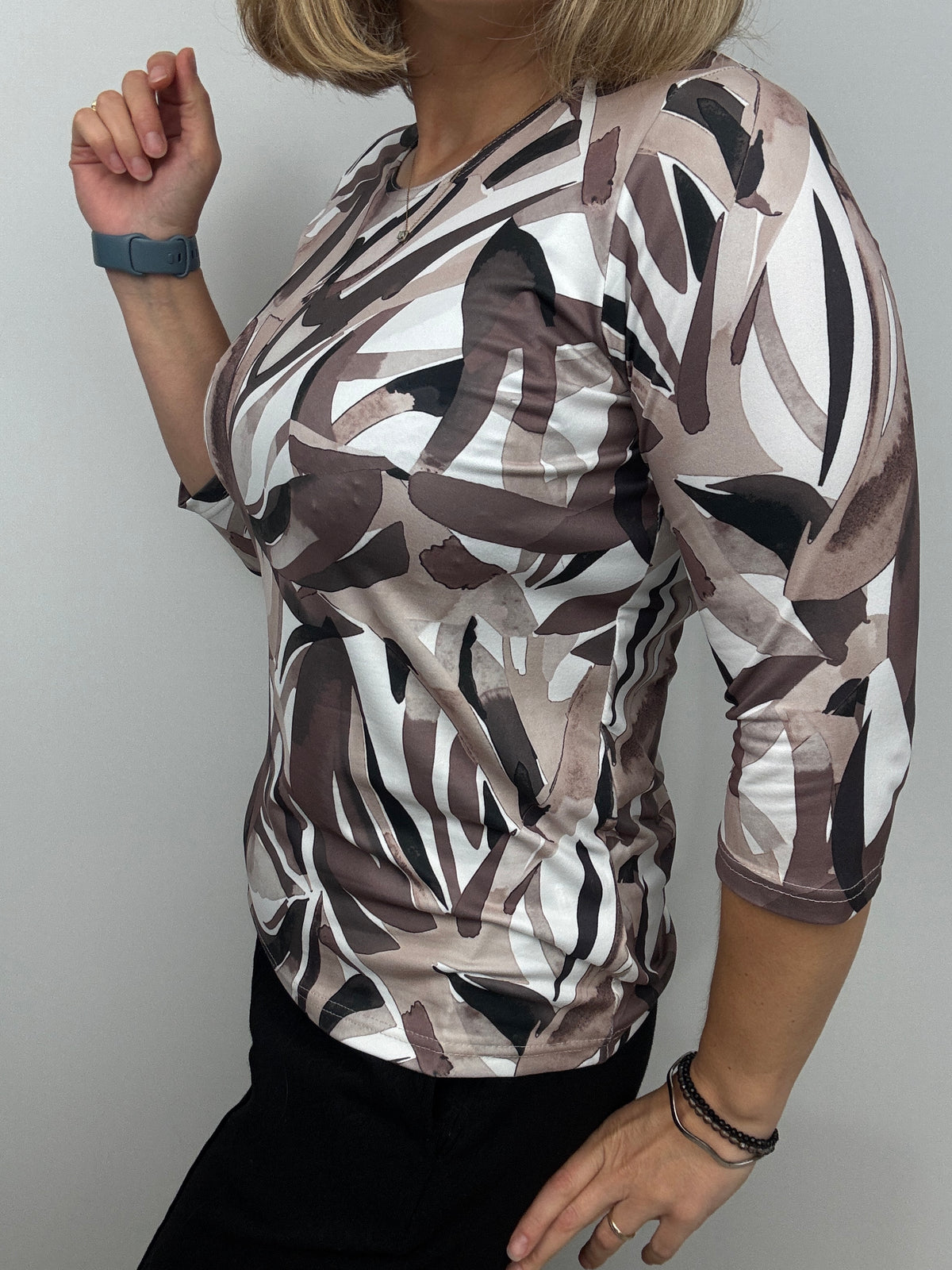 FRAN peachy feeling style top 3/4 sleeves