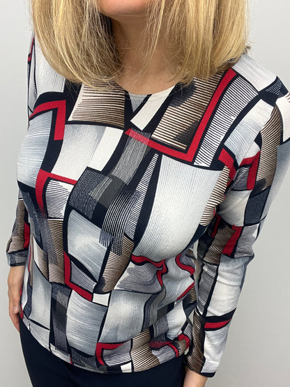 MELANIE fine knit style top long sleeve