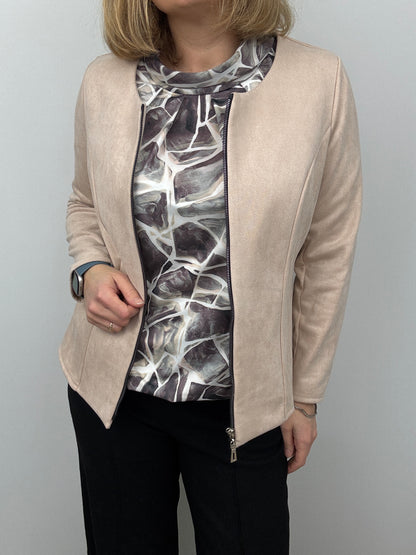 Beige Suedette jacket