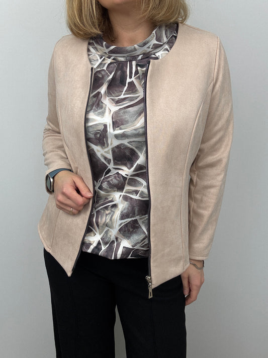 Beige Suedette jacket