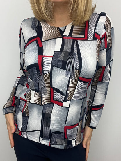 MELANIE fine knit style top long sleeve