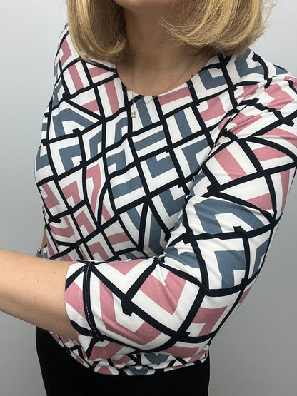 JANE peachy feeling style top 3/4 sleeves