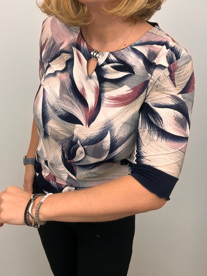 DANIELLE keyhole neckline top